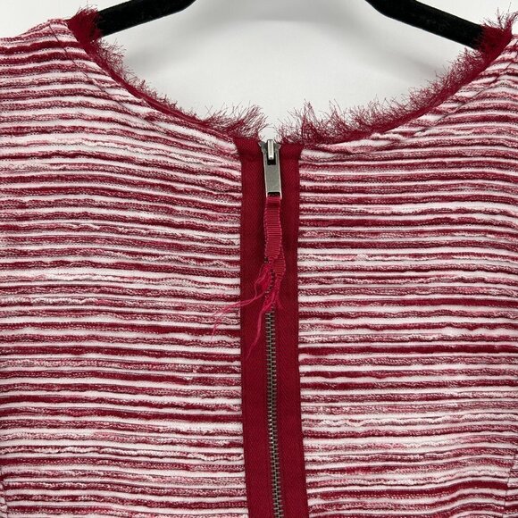 ANTHROPOLOGIE Vanessa Virginia Indira Red White Striped Textured Tank Medium - Picture 7 of 7